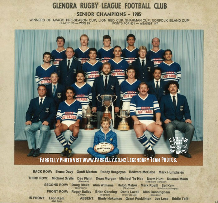 Glenora Rugby League Premiers Team 1985(copy)